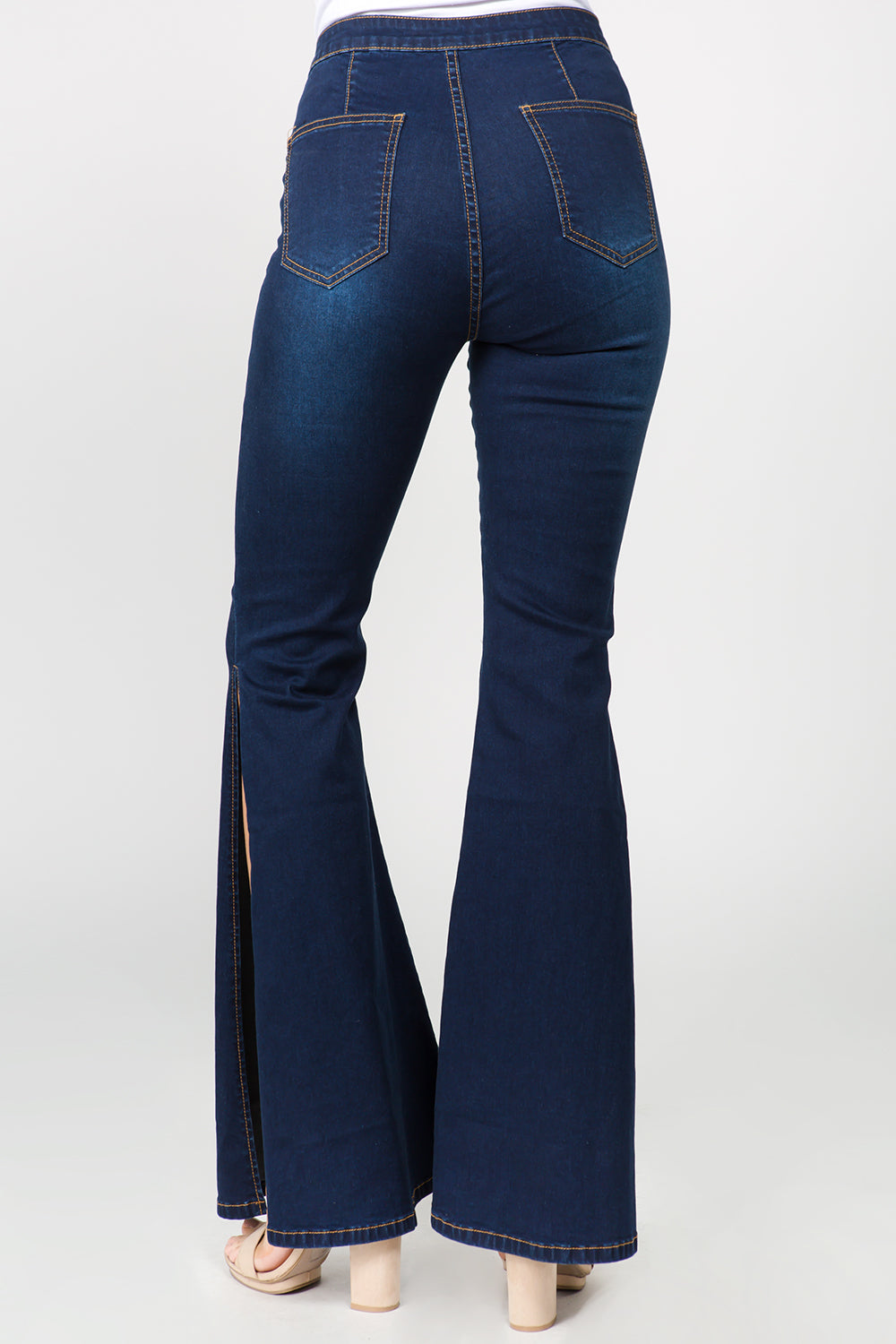 American Bazi Side Slit Flare Jeans