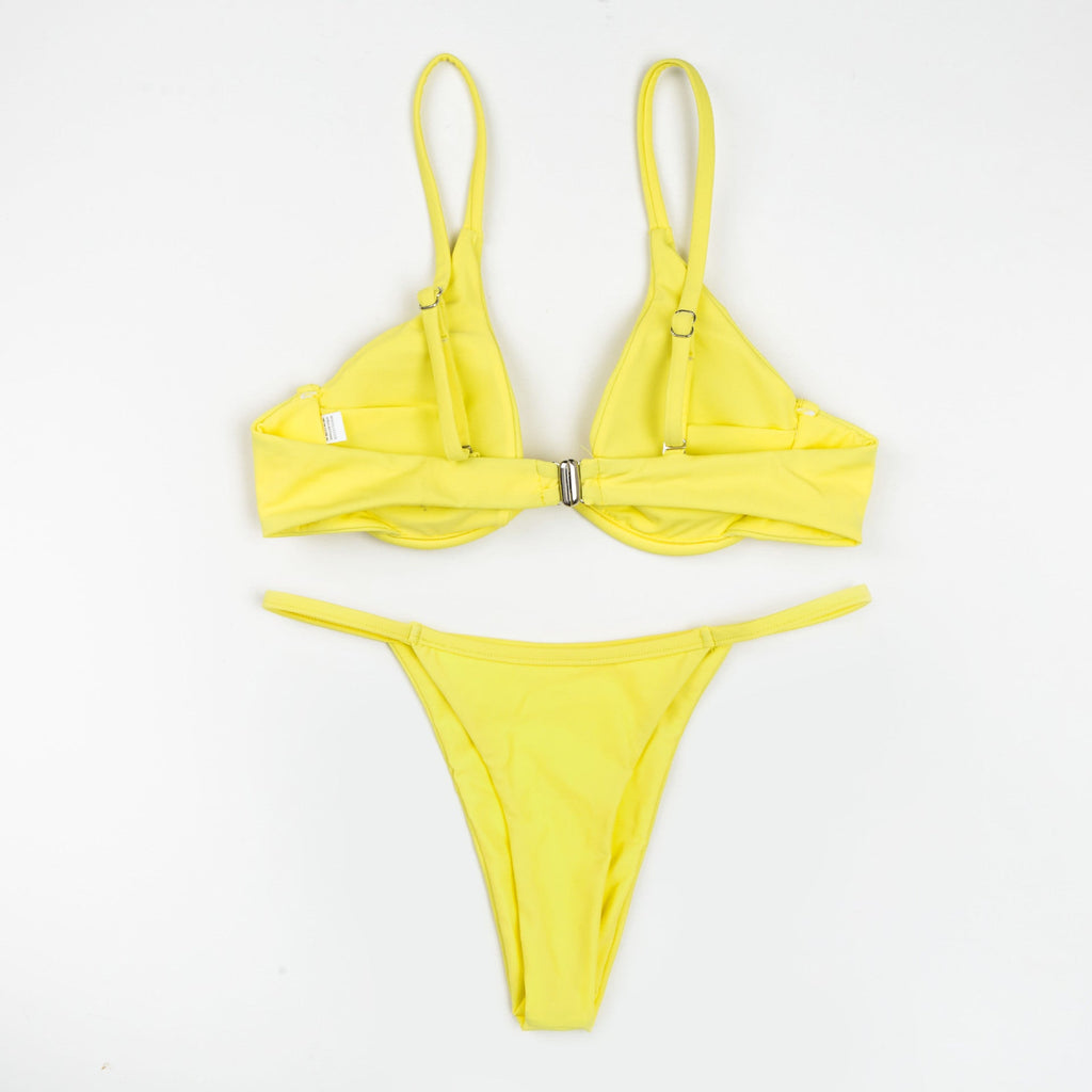 Sexy Push Up Underwired V-bar Bikini Women Swimsuit Female Swimwear Two-pieces Bikini set Micro Thong Bathing Suit Swim Lady