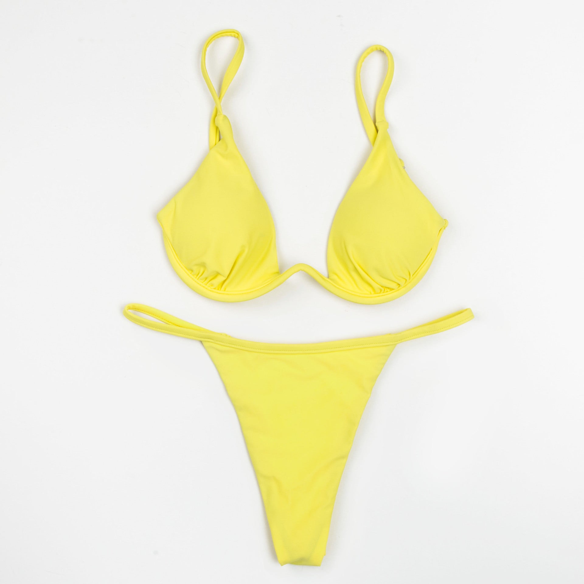 Sexy Push Up Underwired V-bar Bikini Women Swimsuit Female Swimwear Two-pieces Bikini set Micro Thong Bathing Suit Swim Lady