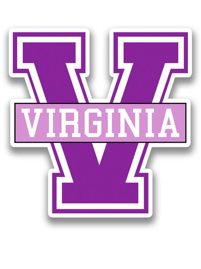 Virginia Letter V Sticker -Image by Shutterstock