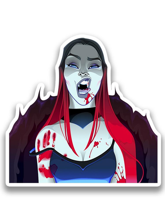 Beautiful Vampire Girl. Sticker -Image by Shutterstock