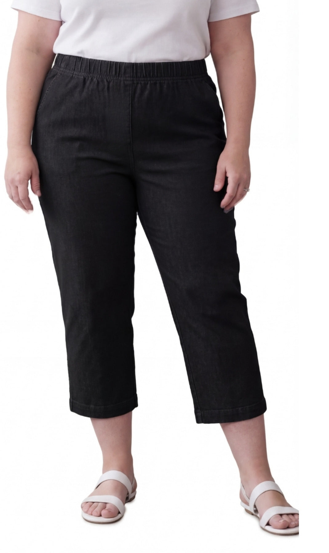 Women's Lightweight Stretch Denim Capri Pants – Comfortable Everyday Fit