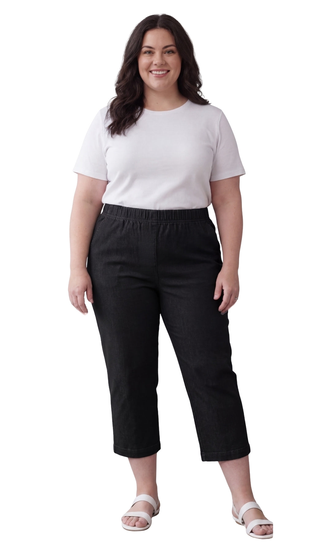 Women's Lightweight Stretch Denim Capri Pants – Comfortable Everyday Fit