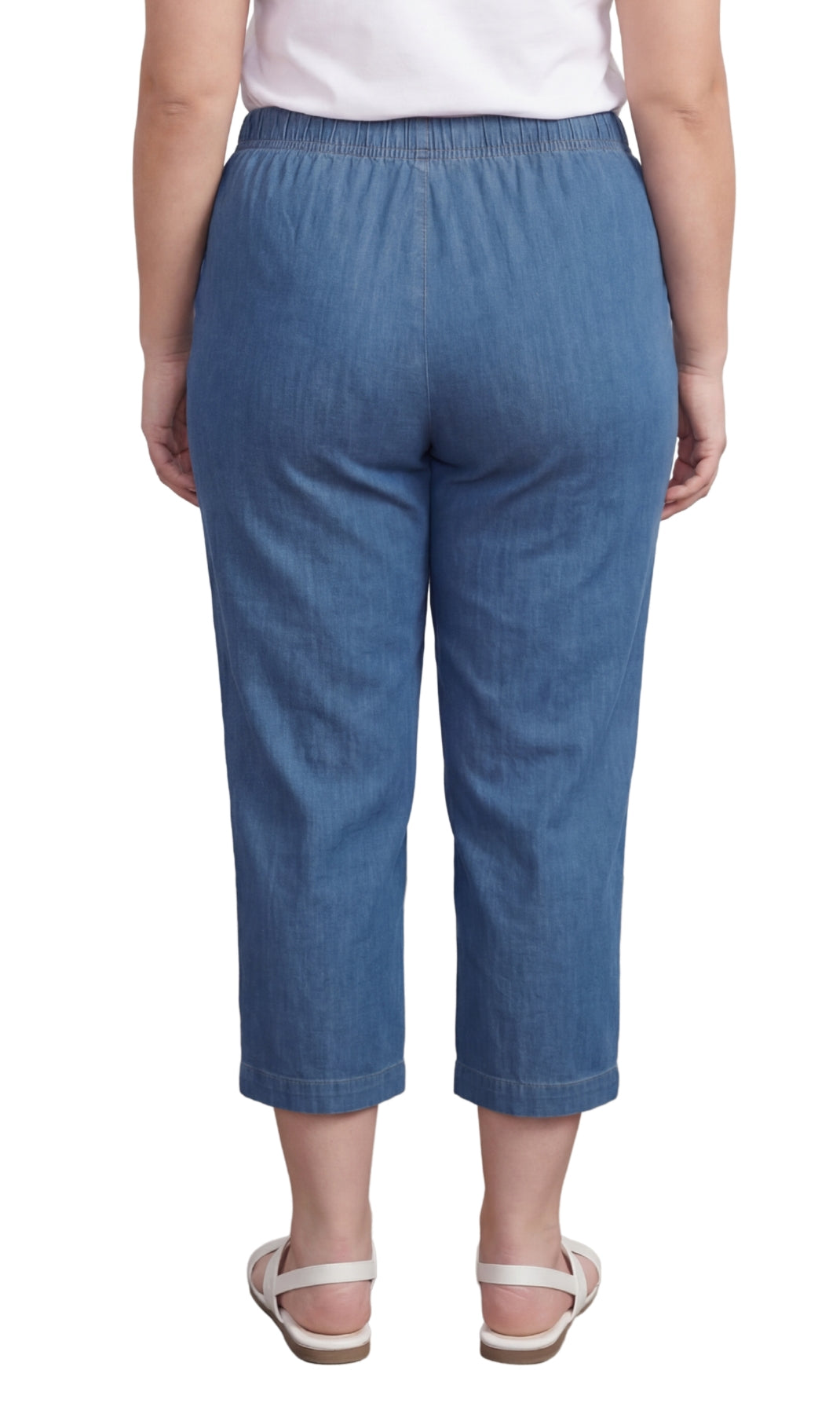 Women's Lightweight Stretch Denim Capri Pants – Comfortable Everyday Fit