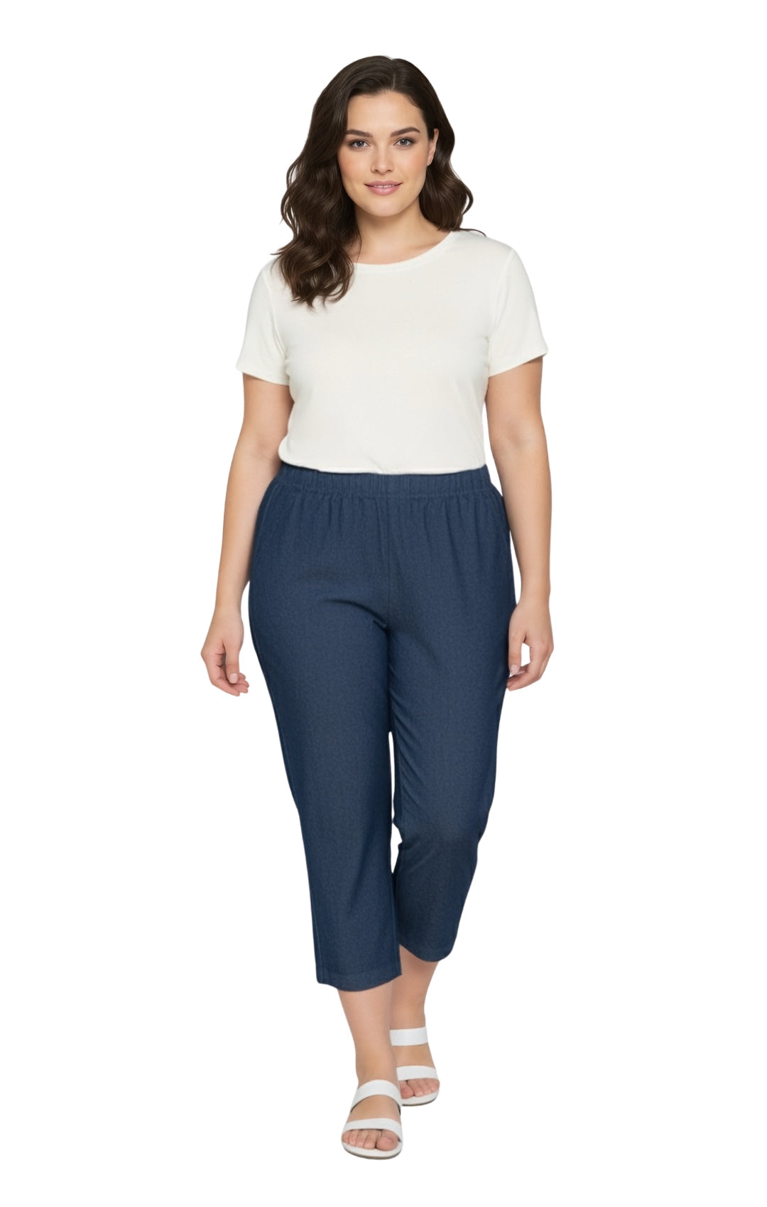 Women's Lightweight Stretch Denim Capri Pants – Comfortable Everyday Fit