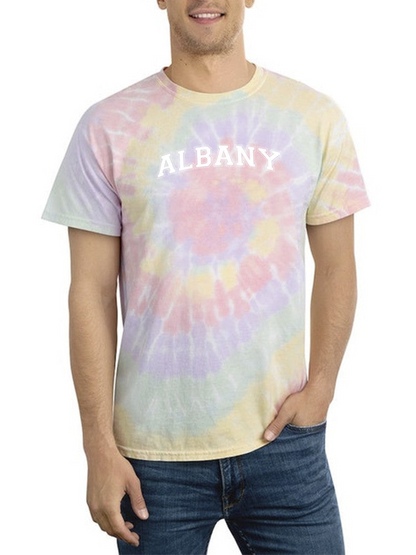 Albany. Tie Dye Tee -SmartPrintsInk Designs