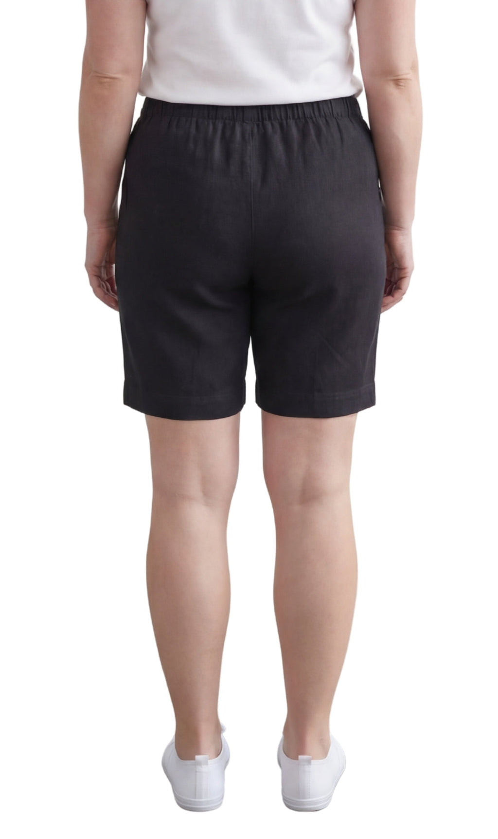 Women's Pull On Denim & Twill Shorts with stretch waist - No zipper or buttons