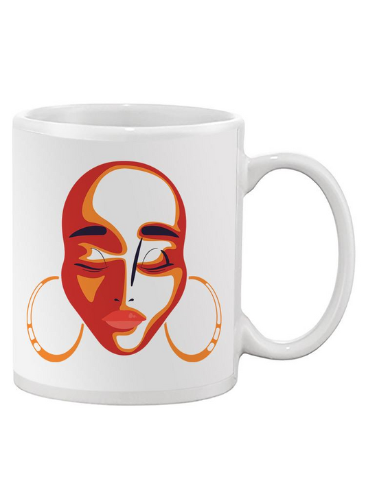 Woman's Face With Earrings Mug -SPIdeals Designs