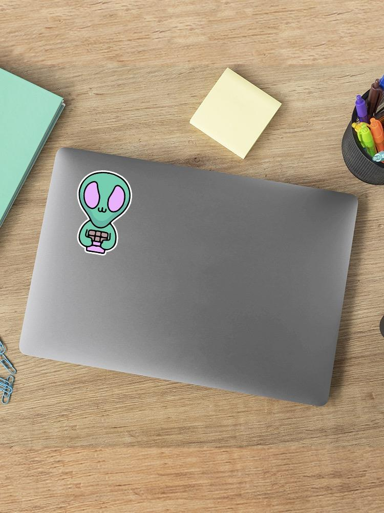 Alien W Chocolate Bar Sticker -Image by Shutterstock