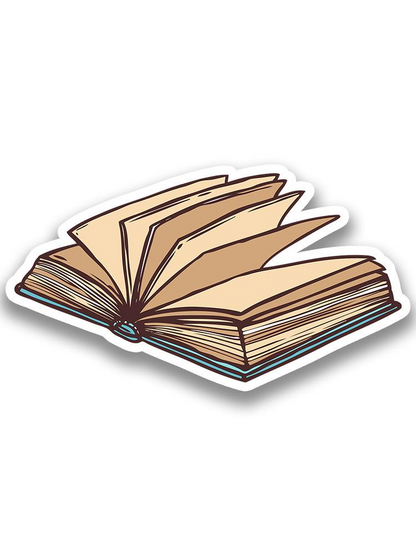 An Open Book Sticker -SmartPrintsInk Designs