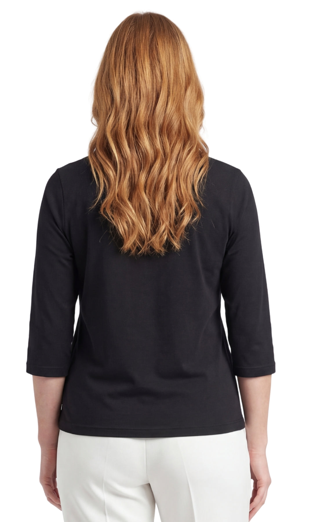 Women's 3/4 Sleeve Crew Neck Top – Comfortable Jer