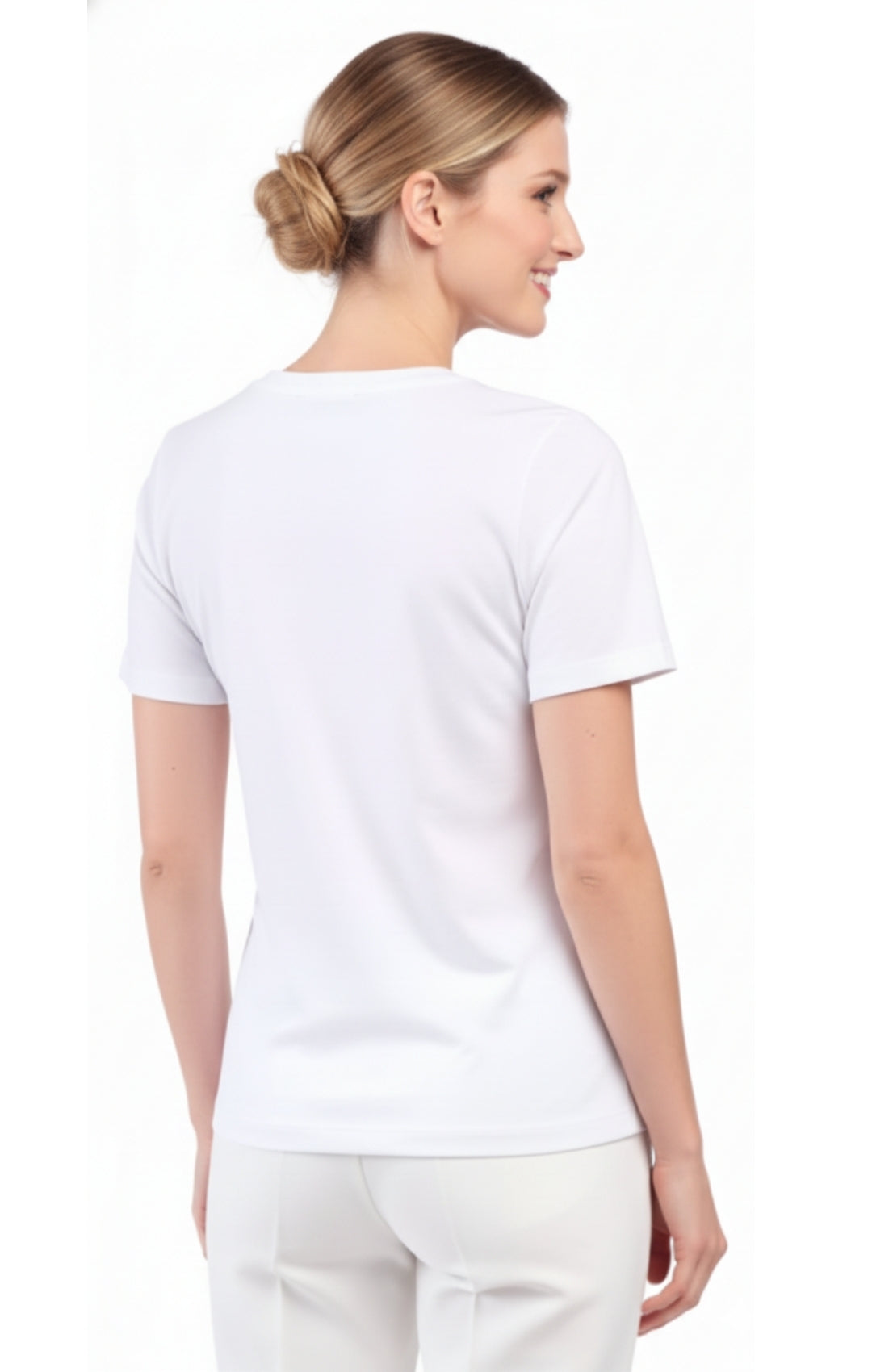 Women's Relaxed Fit Short-Sleeve Crew neck knit Tee Shirt