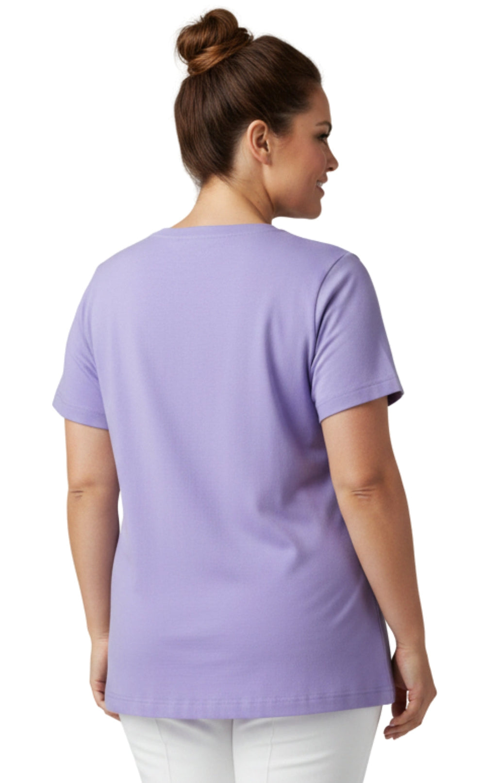 Women's Scalloped Neckline Embellished Tee