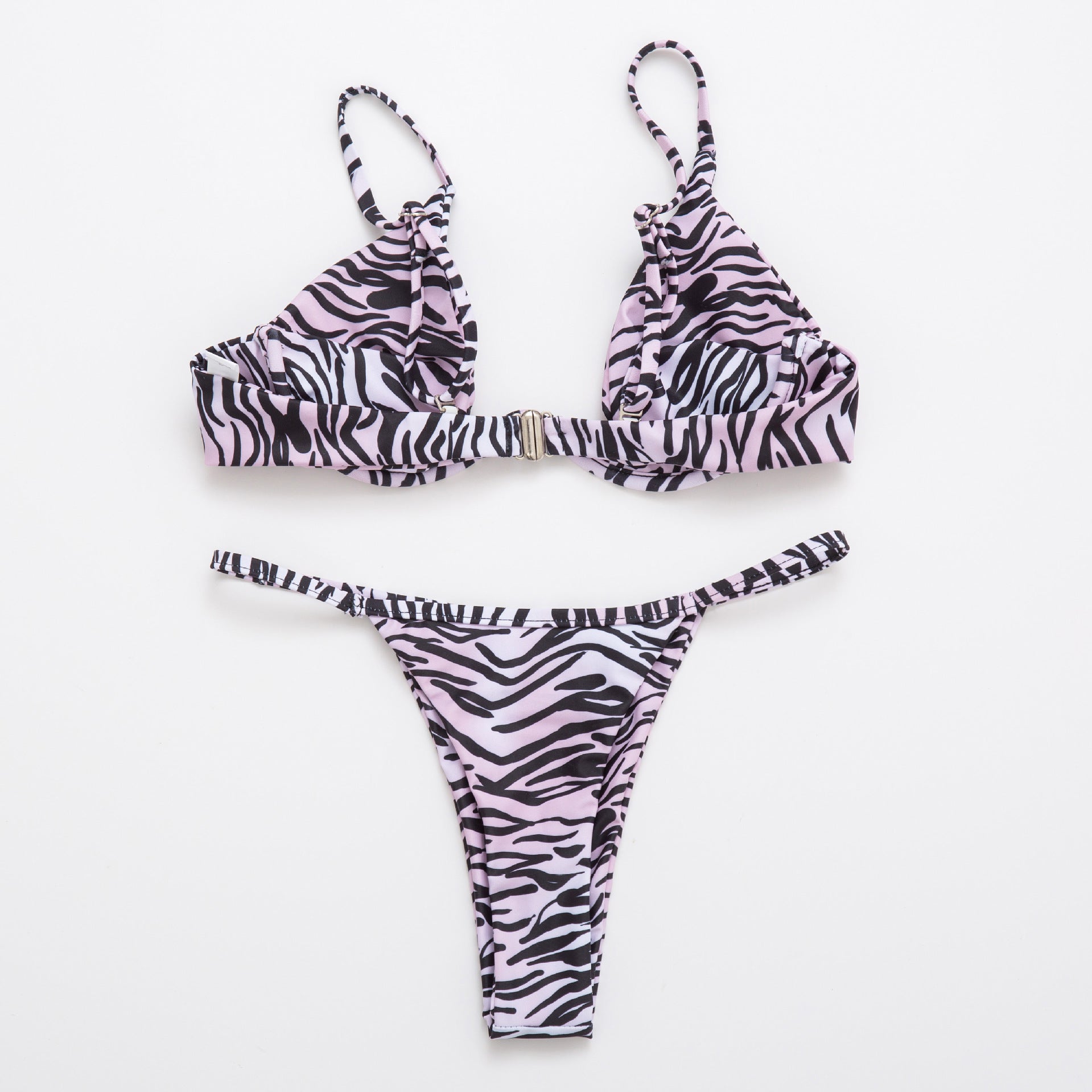 Sexy Push Up Underwired V-bar Bikini Women Swimsuit Female Swimwear Two-pieces Bikini set Micro Thong Bathing Suit Swim Lady