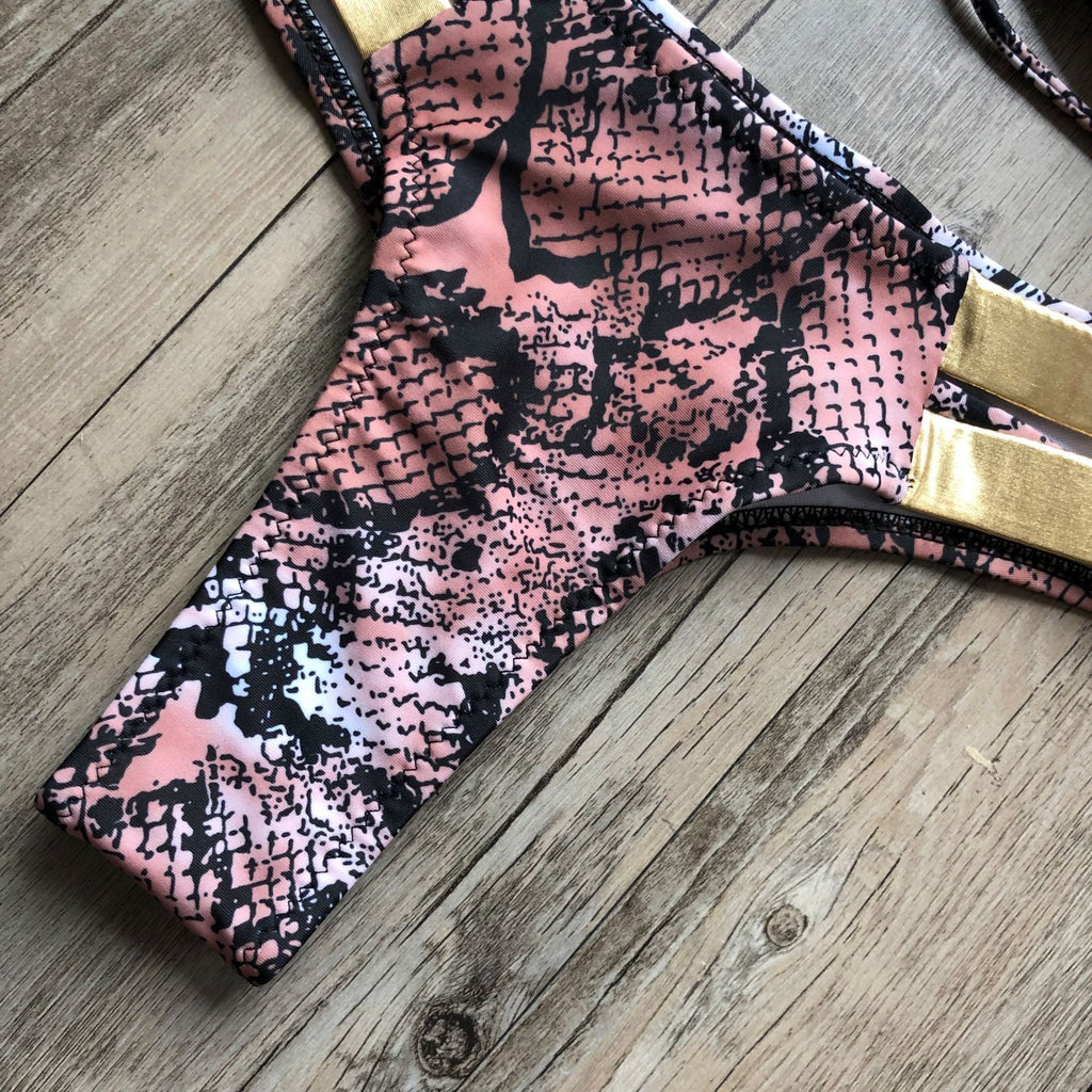 Sexy Halter Push Up Brazilian Bikini 2025 Women Bandage String Swimsuit Female Swimwear Two Pieces Bikini Set Bathing Suit Swim