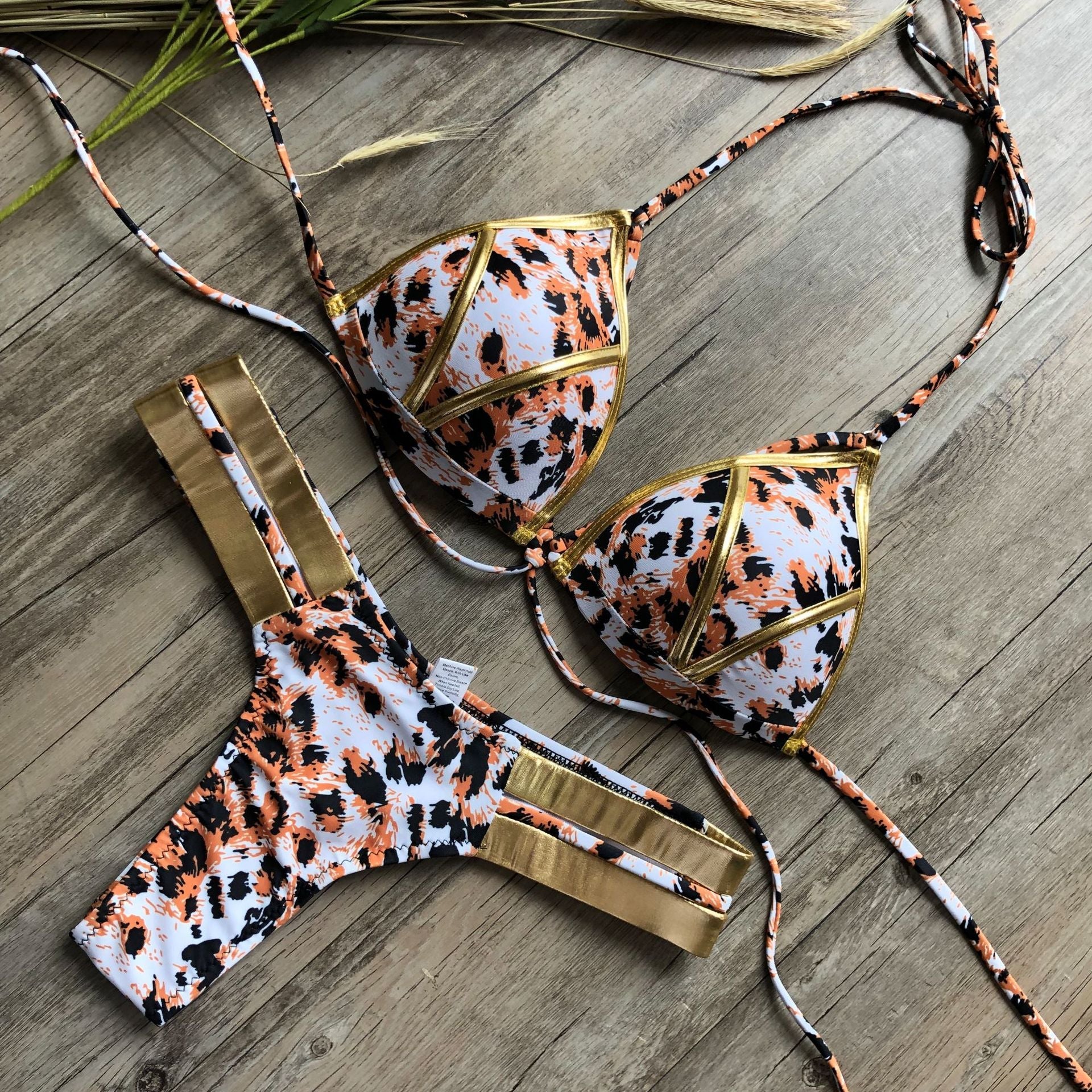 Sexy Halter Push Up Brazilian Bikini 2025 Women Bandage String Swimsuit Female Swimwear Two Pieces Bikini Set Bathing Suit Swim