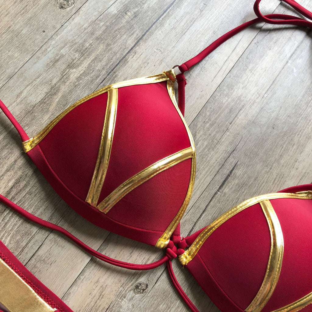 Sexy Halter Push Up Brazilian Bikini 2025 Women Bandage String Swimsuit Female Swimwear Two Pieces Bikini Set Bathing Suit Swim