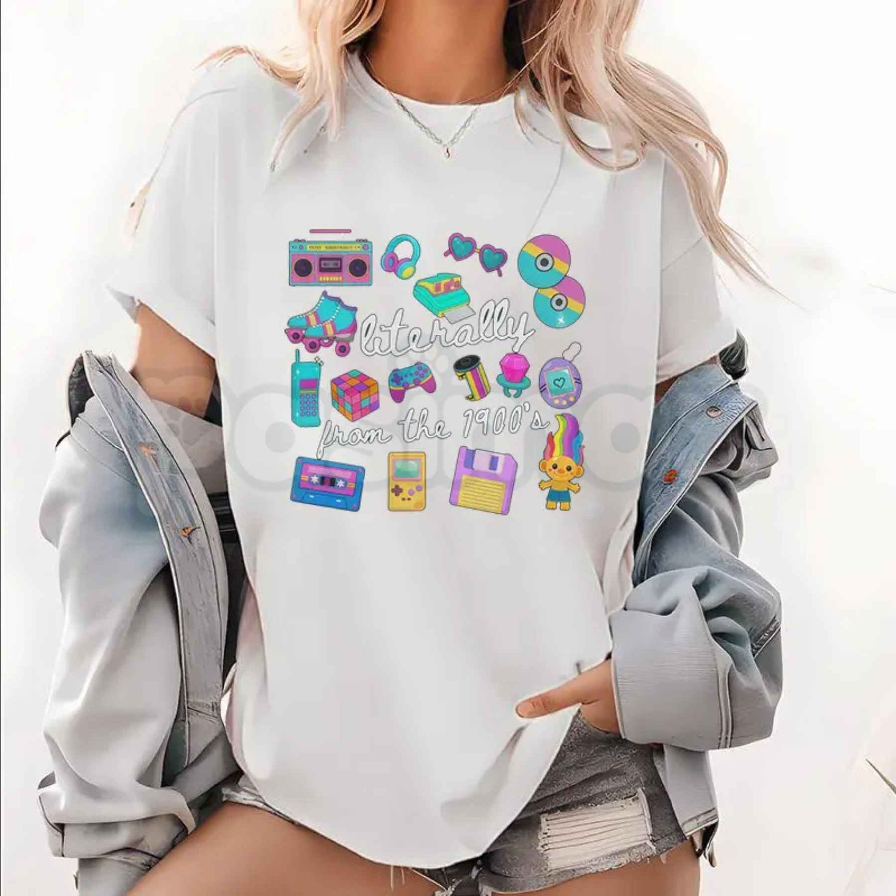 Literally From The 1900s T Shirt – Funny Retro 90s Meme Tee, Sarcastic Millennial Gen X Unisex Classic Vintage Cotton Shirt