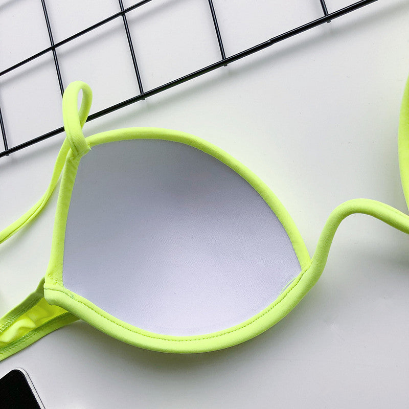 Sexy V-bar Underwired Bra Cup Thong Bikini 2025 Women Swimwear Female Swimsuit Two-pieces Bikini Set High Cut Bathing Suit Swim