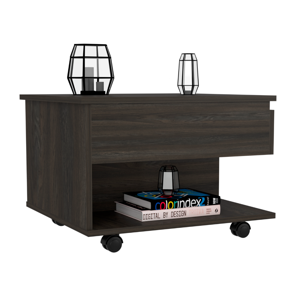 Babel Lift Top Coffee Table, Caster, One Shelf