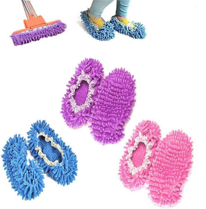 Lazy Maid Quick Mop Slip-On Slippers 3 pairs