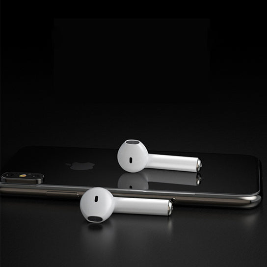 Clear Top Dual Chamber Wireless Bluetooth Earphones With Charging Box