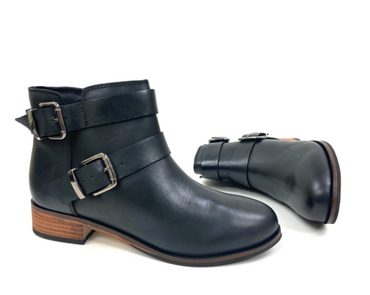 Tillie Black Stacked Bootie