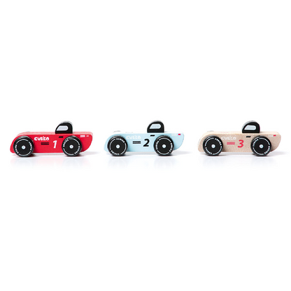 Wise Elk/Cubika Wooden Toy - Vehicle Set Racing Cars