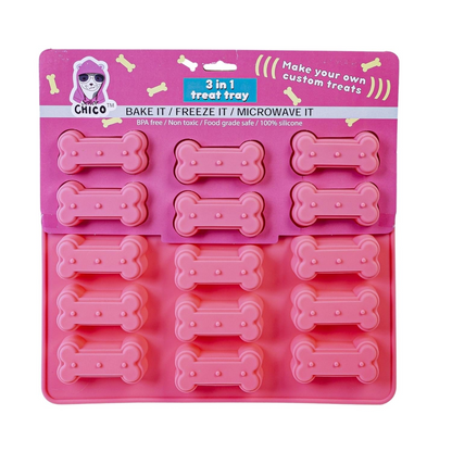 Dog Bone 3 in 1 Silicone Baking Treat Tray