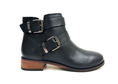 Tillie Black Stacked Bootie