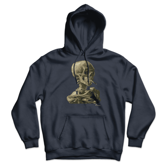 Van Gogh Skull of a Skeleton with Burning Cigarette 1886 Unisex Hoodie