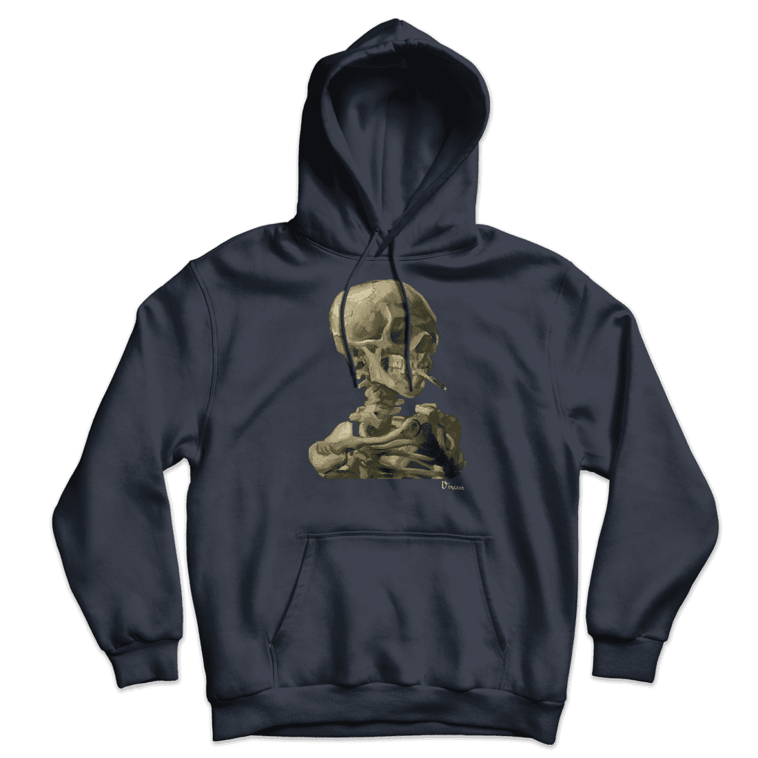 Van Gogh Skull of a Skeleton with Burning Cigarette 1886 Unisex Hoodie