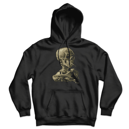 Van Gogh Skull of a Skeleton with Burning Cigarette 1886 Unisex Hoodie