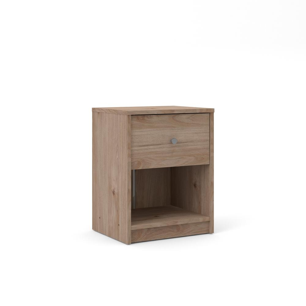 Portland 1 Drawer Nightstand, Jackson Hickory