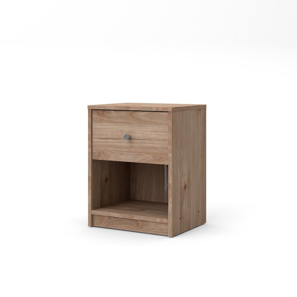 Portland 1 Drawer Nightstand, Jackson Hickory