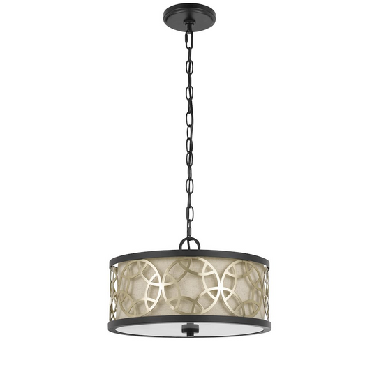 60W X 2 Carmel 2 Light Metal 2 In 1 Semi-Flush / Pendant Chandelier