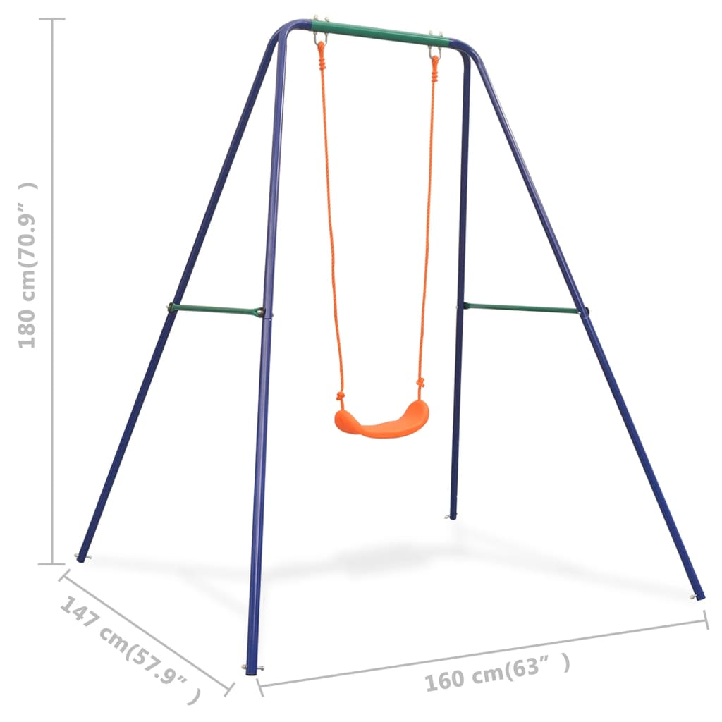 vidaXL Single Swing Orange