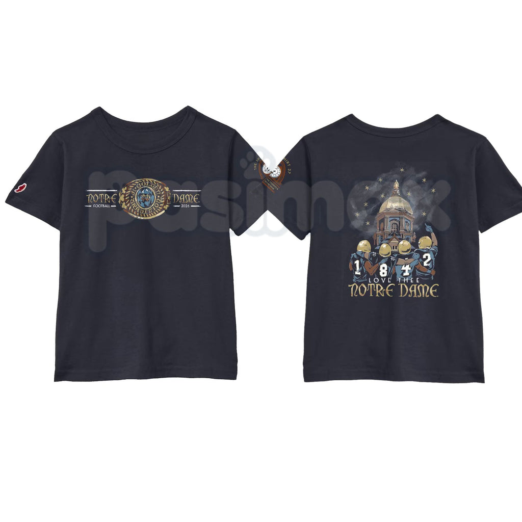 Toddler Notre Dame "The Shirt" 2026 – Official Collegiate Wear Navy Fighting Irish Tee, Premium 100% Cotton ND Football Graphic Top, Soft Lived-In Heavyweight Youth Fan Shirt, Made in USA