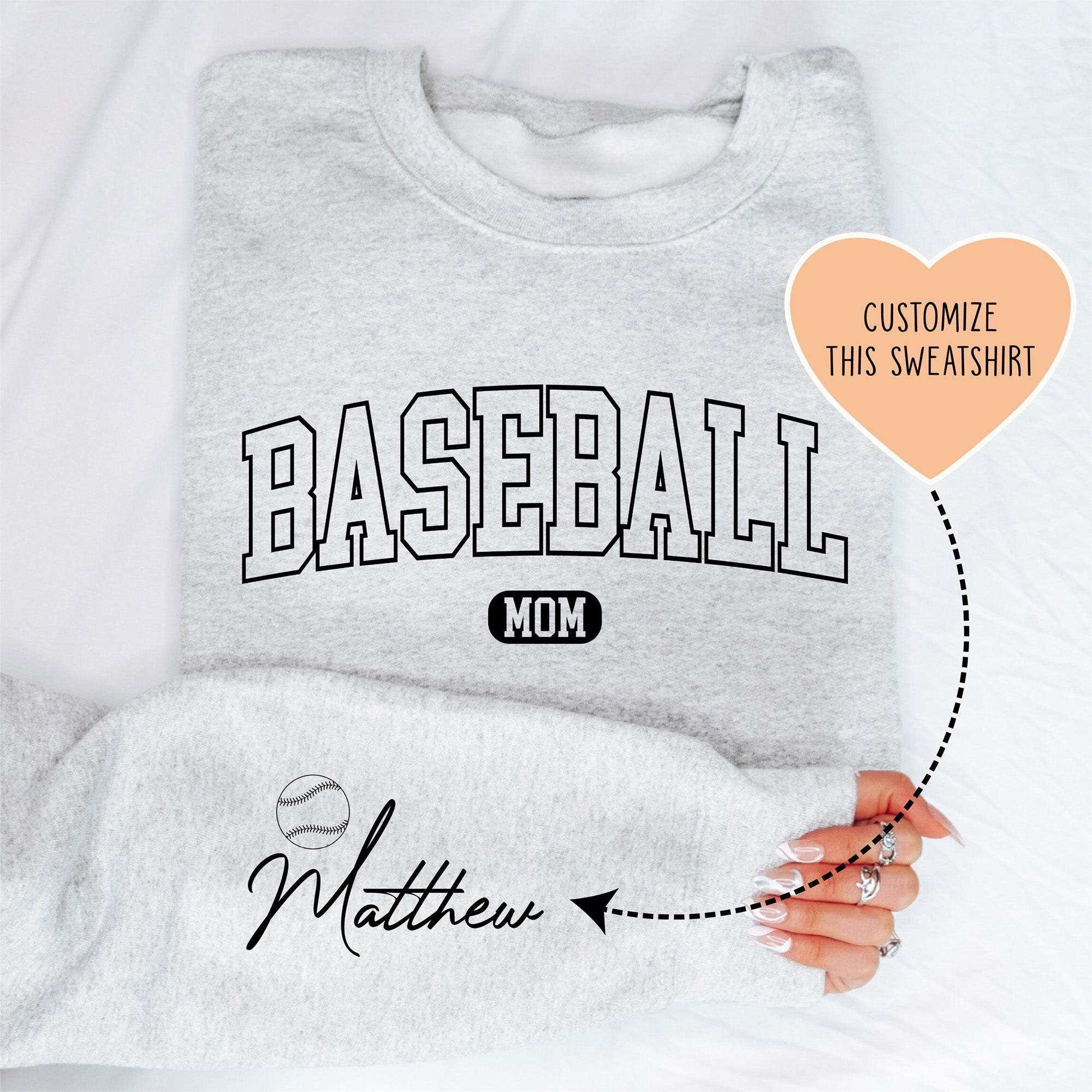 Custom Baseball Mom Sweatshirt