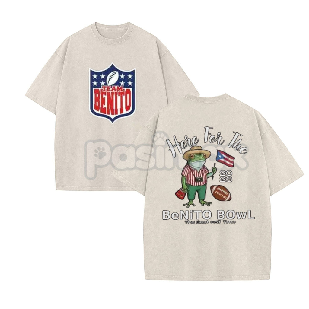 Benito Bowl 2026 Vintage Washed Graphic Tee – Retro Music Event Inspired Streetwear