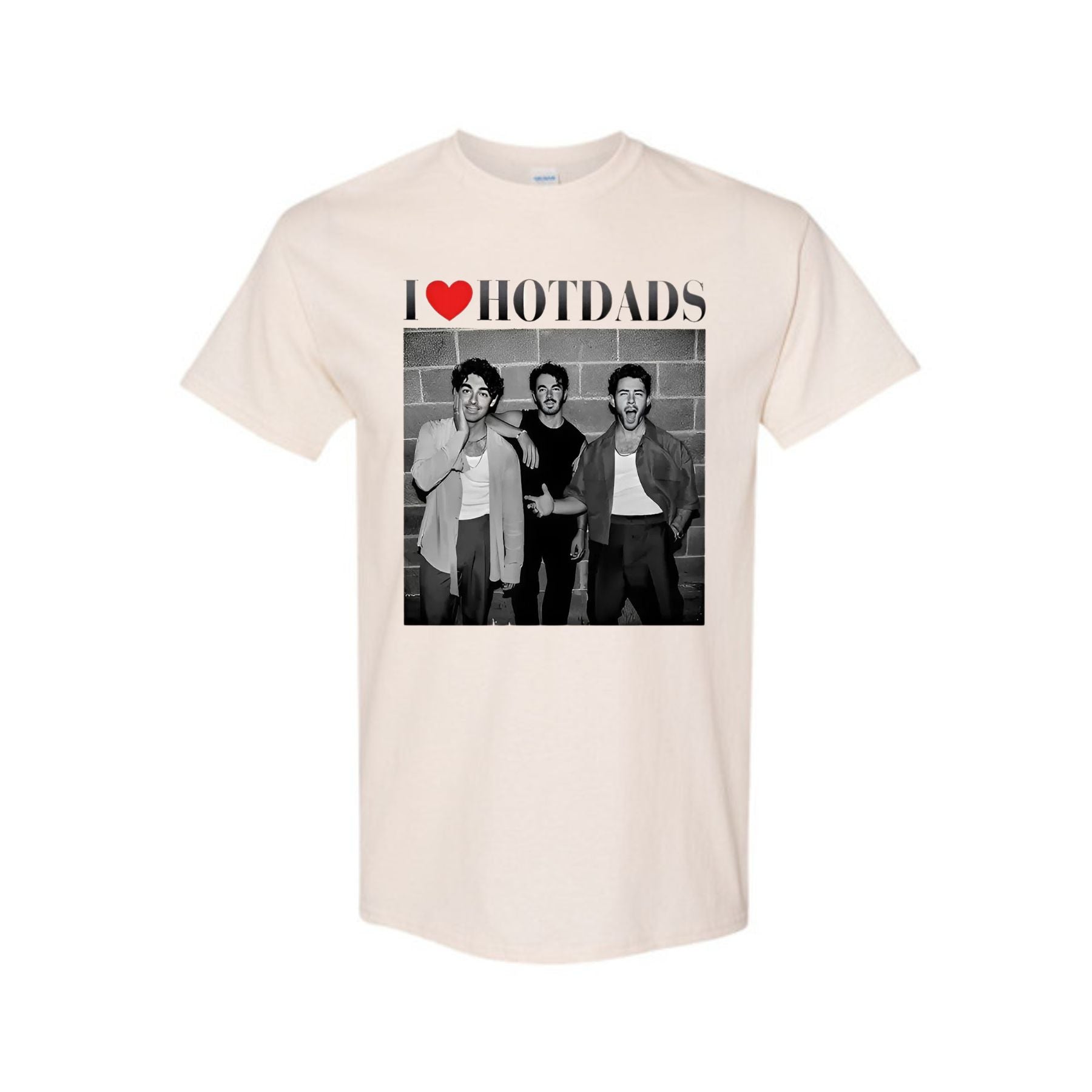 "I Love Hot Dads" Funny Jonas Siblings Tour Tee - Vintage Graphic Shirt, Concert Fan Gift