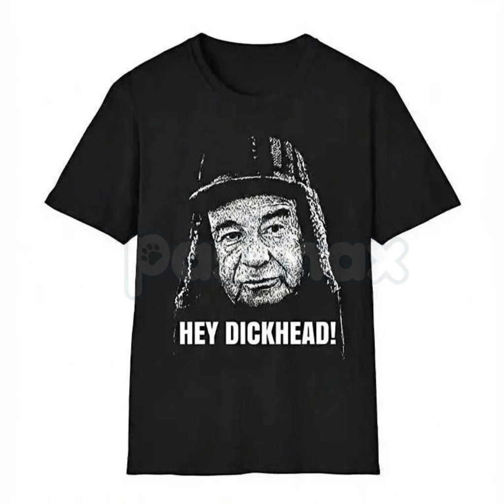 "Hey Dickhead!" Funny Graphic Tee – Sarcastic Obnoxious Joke T-Shirt, Premium 100% Cotton Unfiltered Humor Top, Soft Lived-In Heavyweight Friendly Insult Shirt, Made in USA