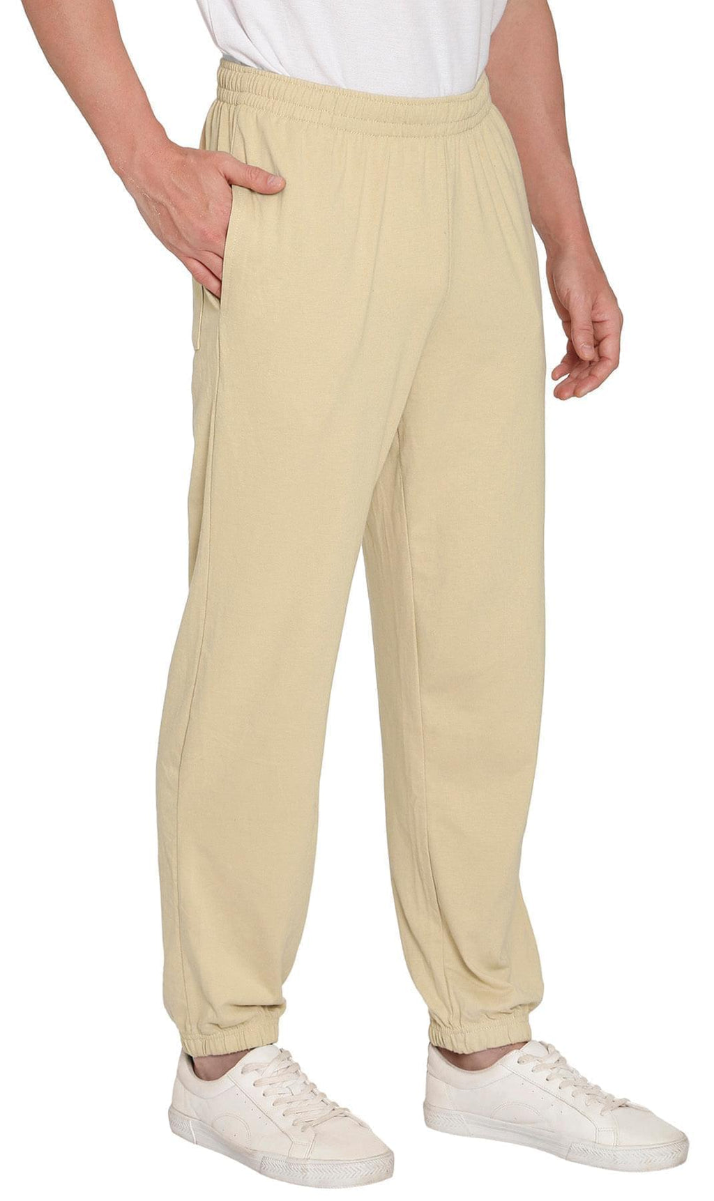 Mens Pull On Elastic Waist Knit Pants - Relaxed Dressing for Comfort