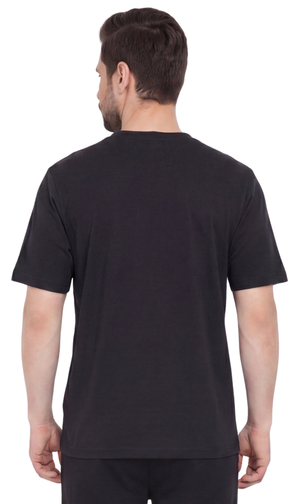 Men's Heavyweight Short Sleeve V-Neck T-Shirt – Relaxed Fit Cotton Blend with Pocket