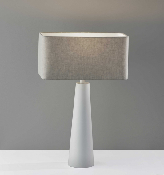 "Urban Edge White Metal Table Lamp"