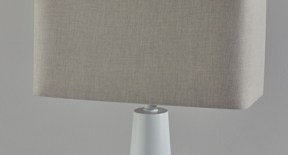 "Urban Edge White Metal Table Lamp"