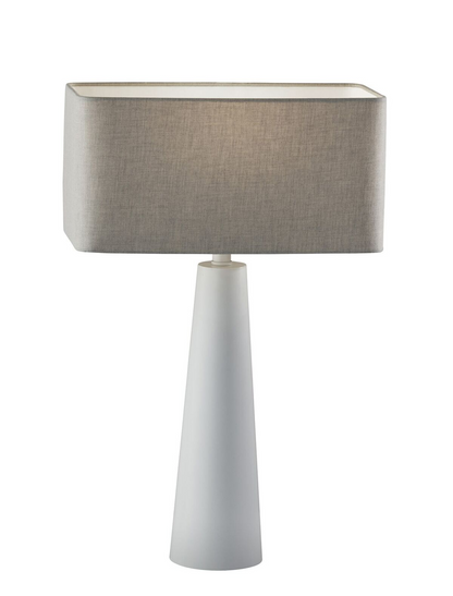 "Urban Edge White Metal Table Lamp"