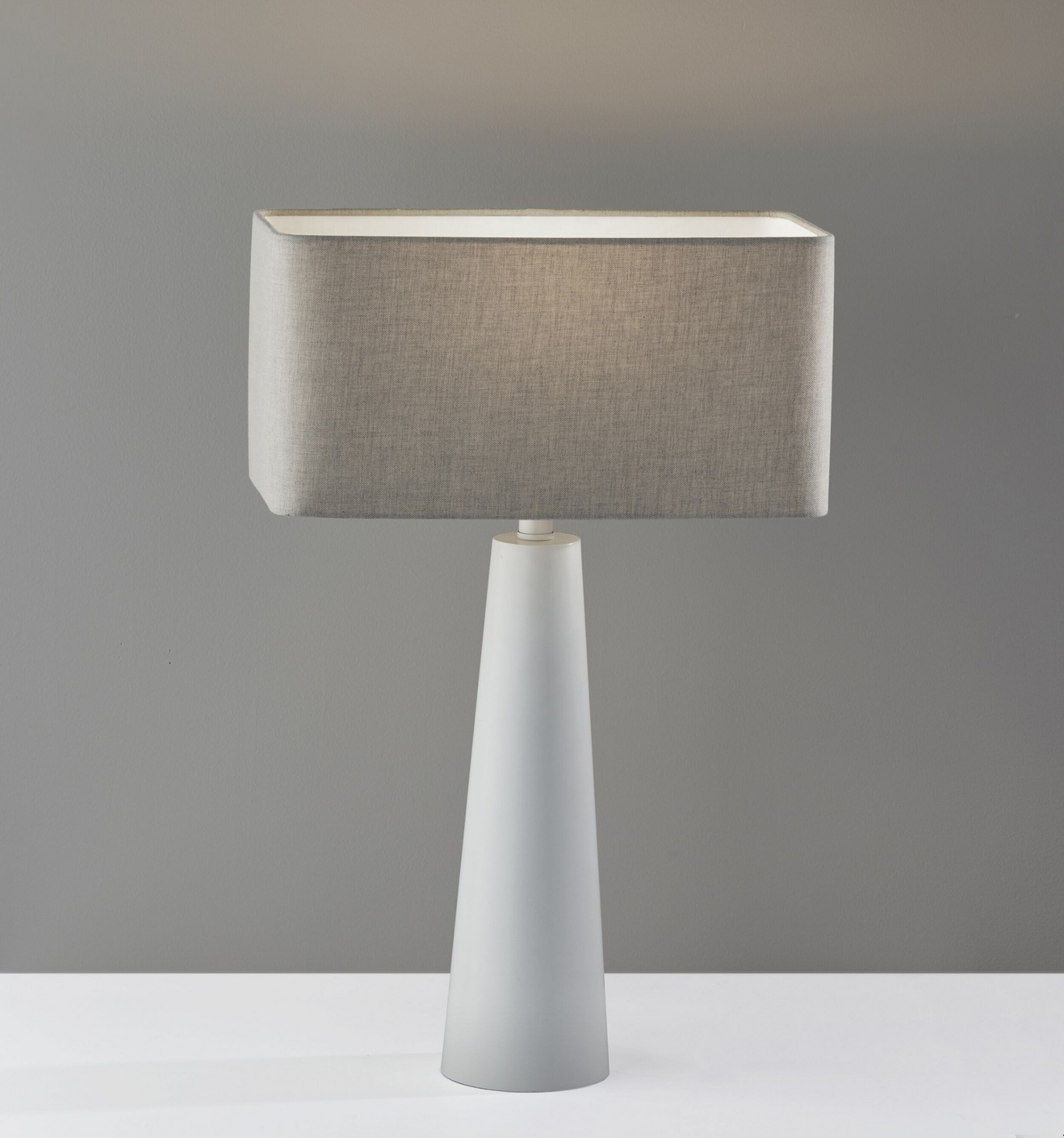 "Urban Edge White Metal Table Lamp"