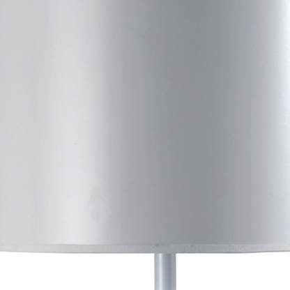 "25"" White Metal Table Lamp With White Classic Drum Shade"