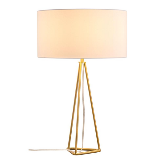 Sascha Table Lamp White & Brass